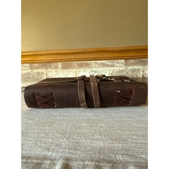 Tuzech Handcrafted Vintage Look Leather Journal Key Closure Rustic Edged  Paper - Picture 5 of 13